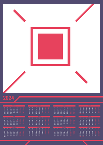 Вертикальные календари-постеры A3 - Геометрические лучи