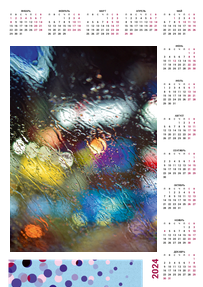 Вертикальные календари-постеры A3 - Кругляши на голубом