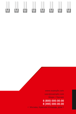 Вертикальные блокноты A7 - Бухгалтерский учёт - Красный Задняя обложка