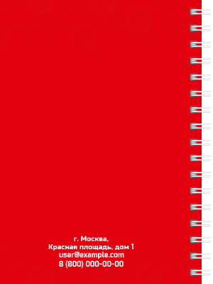 Блокноты-книжки A6 - Красные Задняя обложка