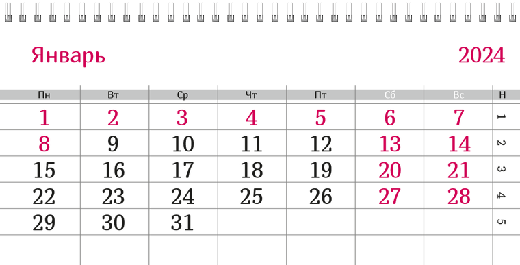 Квартальные календари - Швейное ателье - Машинка Январь